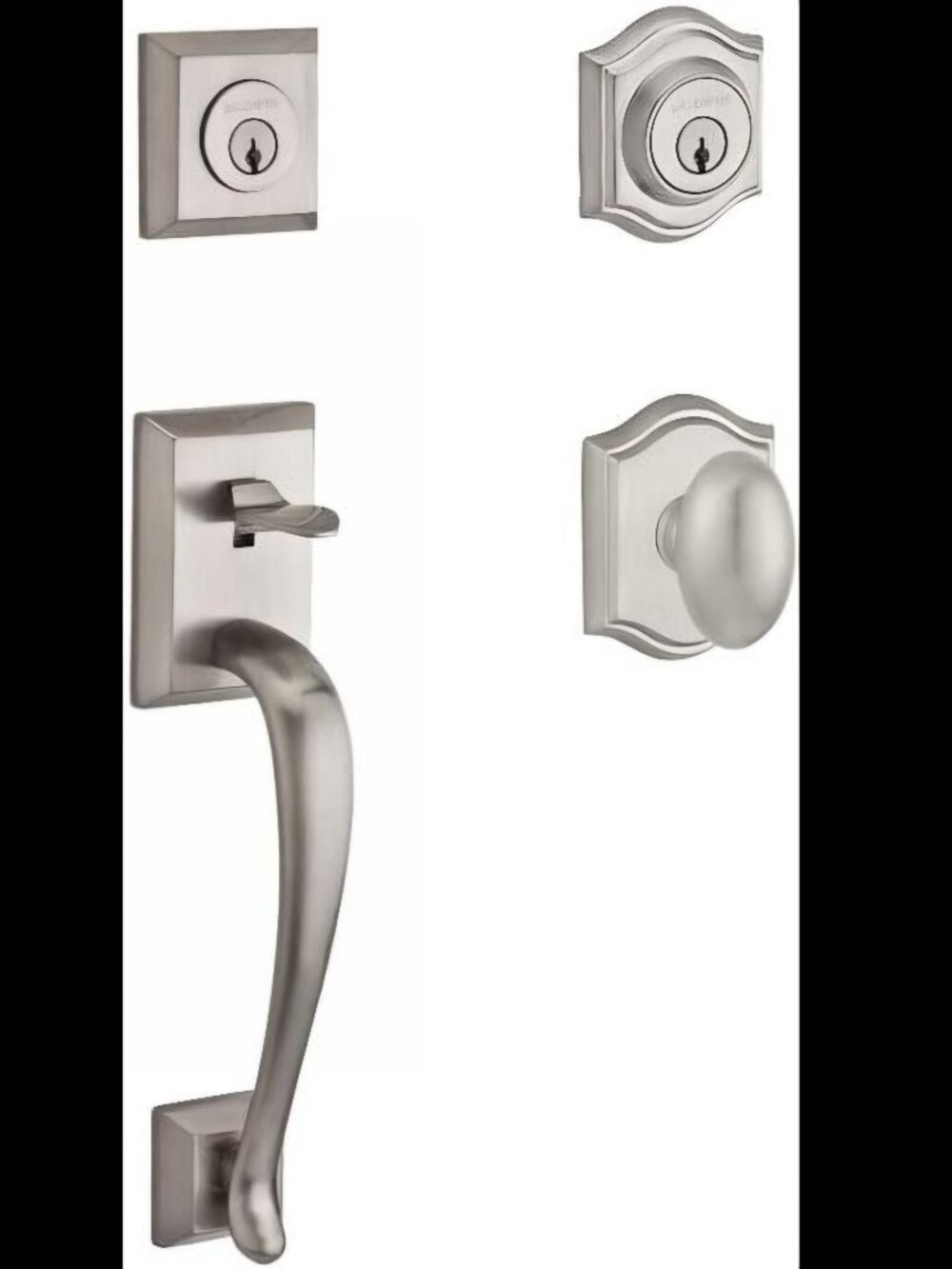NEW Baldwin Reserve DCNAPXELLTAR150 keyed Double Cylinder locking door Handleset